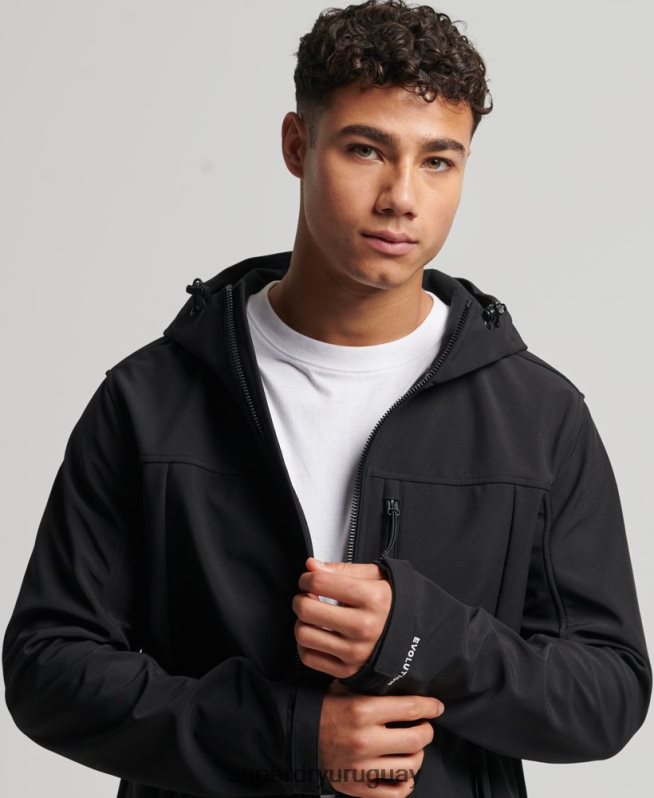 uy Superdry hombres chaqueta de senderismo negro DT2N8Z910 ropa