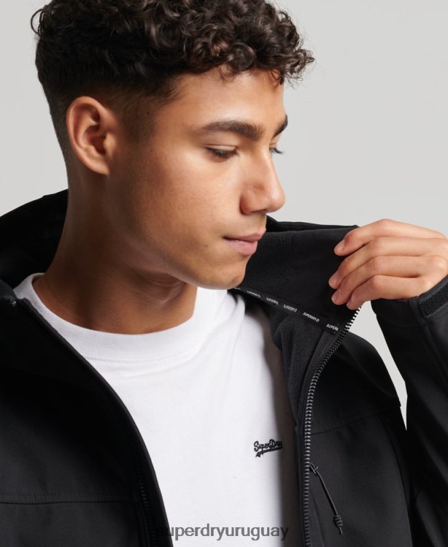 uy Superdry hombres chaqueta de senderismo negro DT2N8Z910 ropa