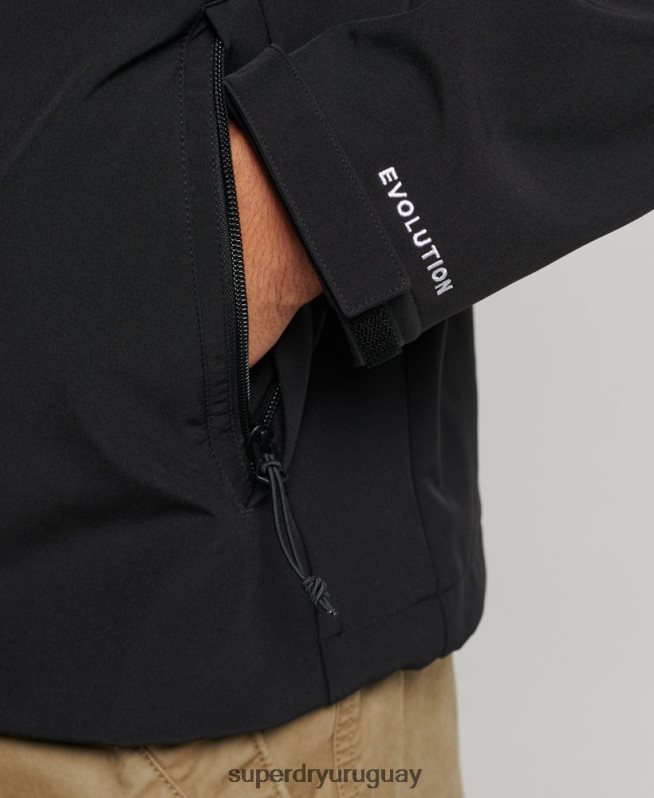 uy Superdry hombres chaqueta de senderismo negro DT2N8Z910 ropa