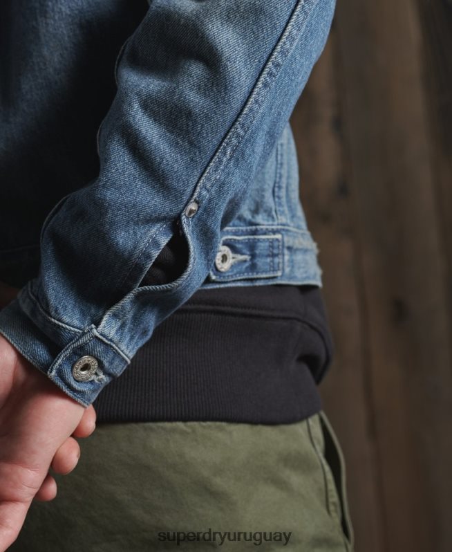 uy Superdry hombres chaqueta de trabajo japonesa seca de edición limitada azul DT2N8Z4733 ropa