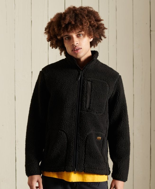 uy Superdry hombres chaqueta de trabajo sherpa marrón DT2N8Z4710 ropa