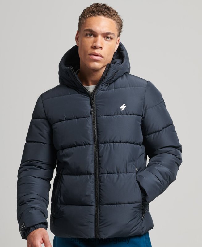 uy Superdry hombres chaqueta deportiva acolchada con capucha Armada DT2N8Z1089 ropa