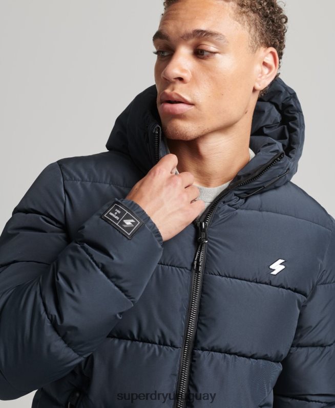 uy Superdry hombres chaqueta deportiva acolchada con capucha Armada DT2N8Z1089 ropa