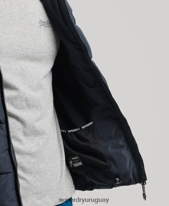 uy Superdry hombres chaqueta deportiva acolchada con capucha Armada DT2N8Z1089 ropa