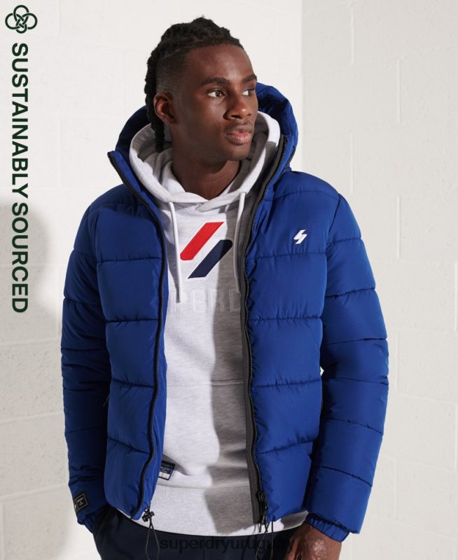 uy Superdry hombres chaqueta deportiva acolchada con capucha Armada DT2N8Z1118 ropa