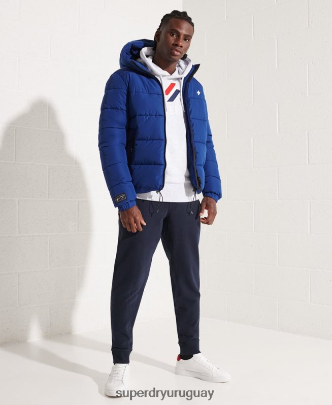 uy Superdry hombres chaqueta deportiva acolchada con capucha Armada DT2N8Z1118 ropa
