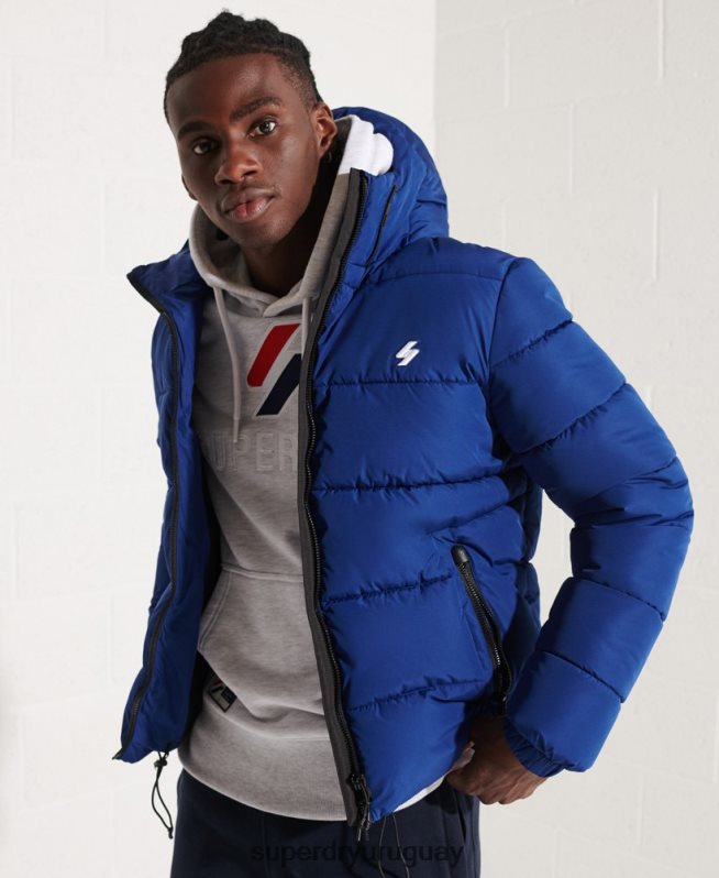 uy Superdry hombres chaqueta deportiva acolchada con capucha Armada DT2N8Z1118 ropa