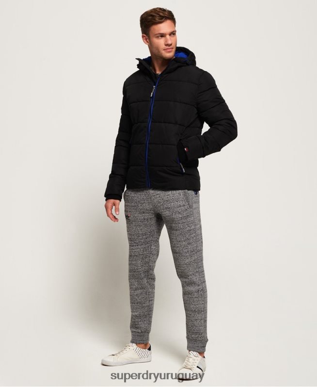 uy Superdry hombres chaqueta deportiva acolchada negro DT2N8Z1170 ropa