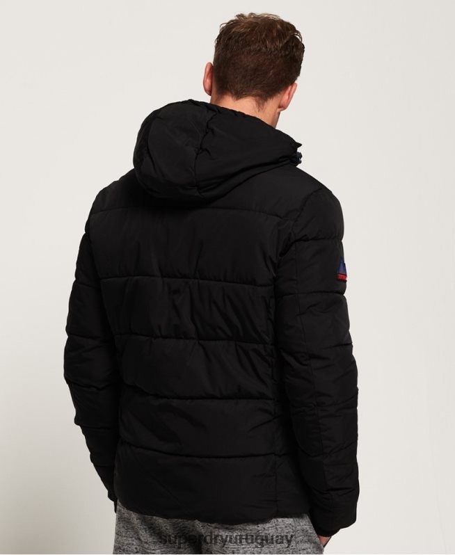 uy Superdry hombres chaqueta deportiva acolchada negro DT2N8Z1170 ropa