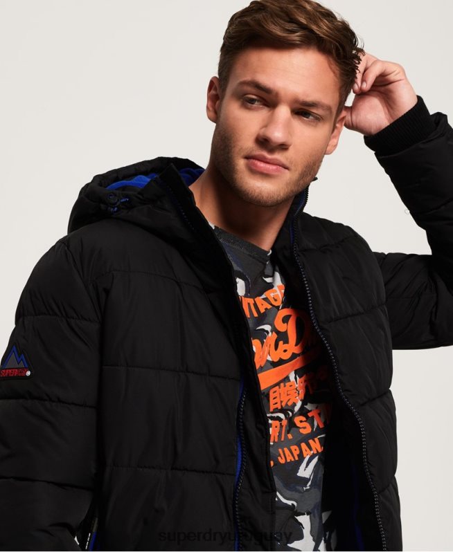 uy Superdry hombres chaqueta deportiva acolchada negro DT2N8Z1170 ropa