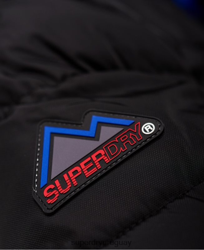 uy Superdry hombres chaqueta deportiva acolchada negro DT2N8Z1170 ropa