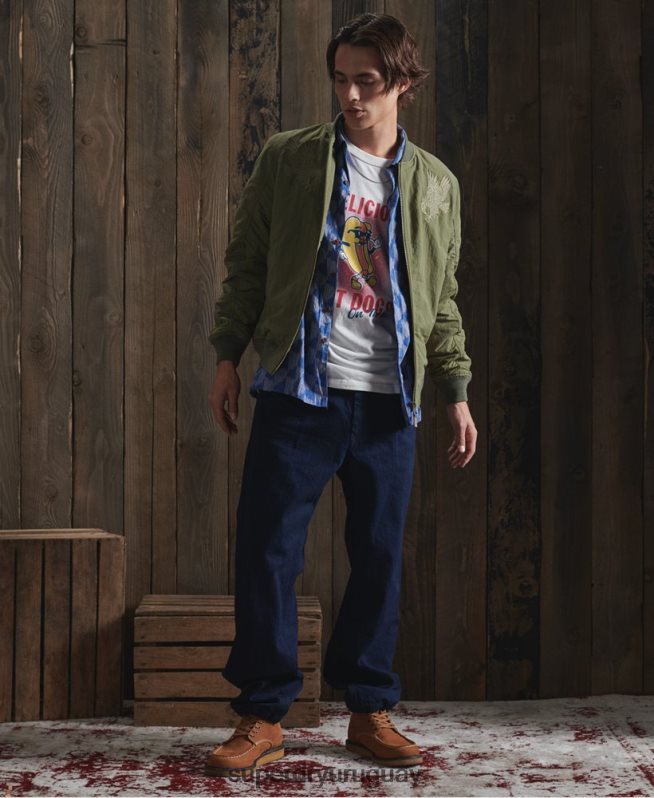 uy Superdry hombres chaqueta dry souvenir edición limitada caqui DT2N8Z4772 ropa