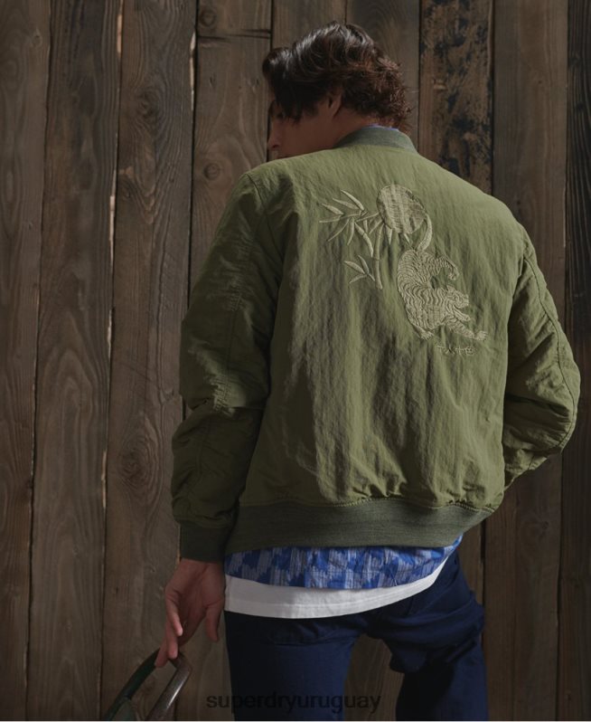 uy Superdry hombres chaqueta dry souvenir edición limitada caqui DT2N8Z4772 ropa