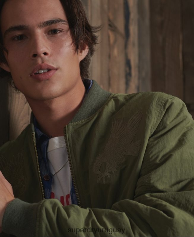 uy Superdry hombres chaqueta dry souvenir edición limitada caqui DT2N8Z4772 ropa