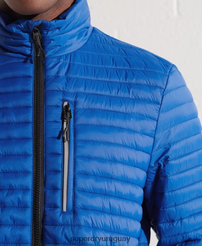 uy Superdry hombres chaqueta fuji plegable sin capucha azul DT2N8Z1191 ropa