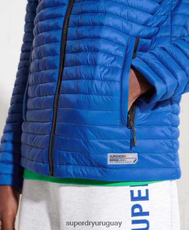 uy Superdry hombres chaqueta fuji plegable sin capucha azul DT2N8Z1191 ropa