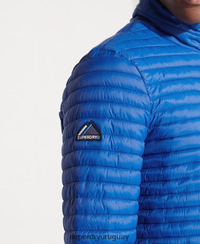 uy Superdry hombres chaqueta fuji plegable sin capucha azul DT2N8Z1191 ropa