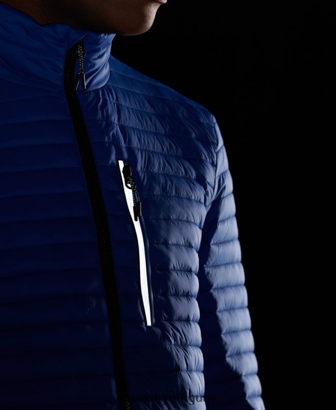 uy Superdry hombres chaqueta fuji plegable sin capucha azul DT2N8Z1191 ropa