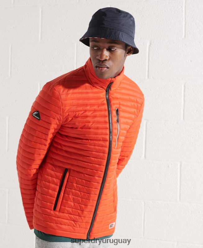 uy Superdry hombres chaqueta fuji plegable sin capucha naranja DT2N8Z1190 ropa
