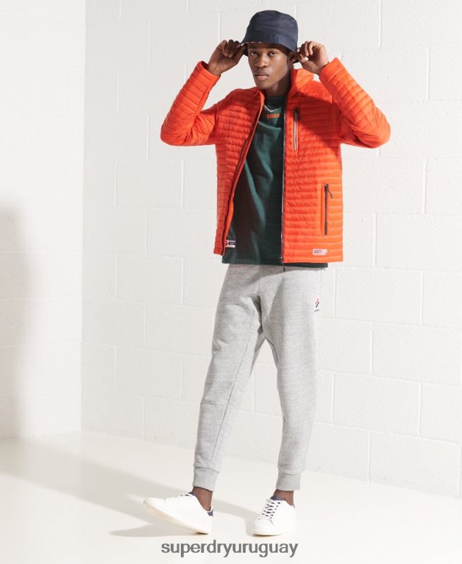 uy Superdry hombres chaqueta fuji plegable sin capucha naranja DT2N8Z1190 ropa