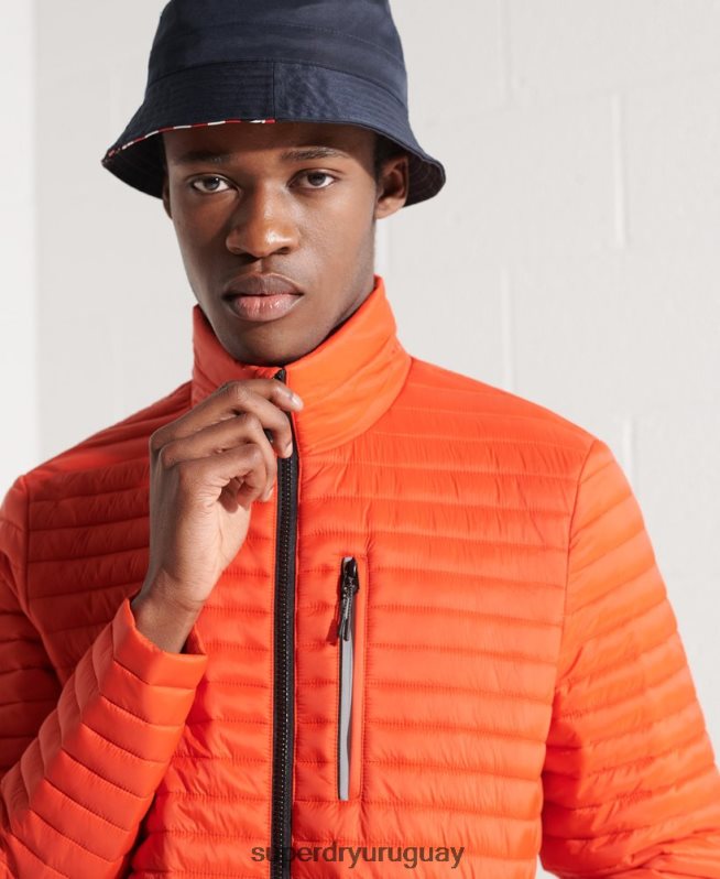 uy Superdry hombres chaqueta fuji plegable sin capucha naranja DT2N8Z1190 ropa