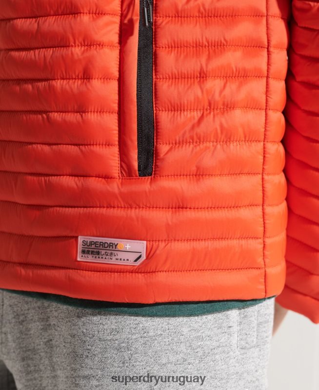 uy Superdry hombres chaqueta fuji plegable sin capucha naranja DT2N8Z1190 ropa