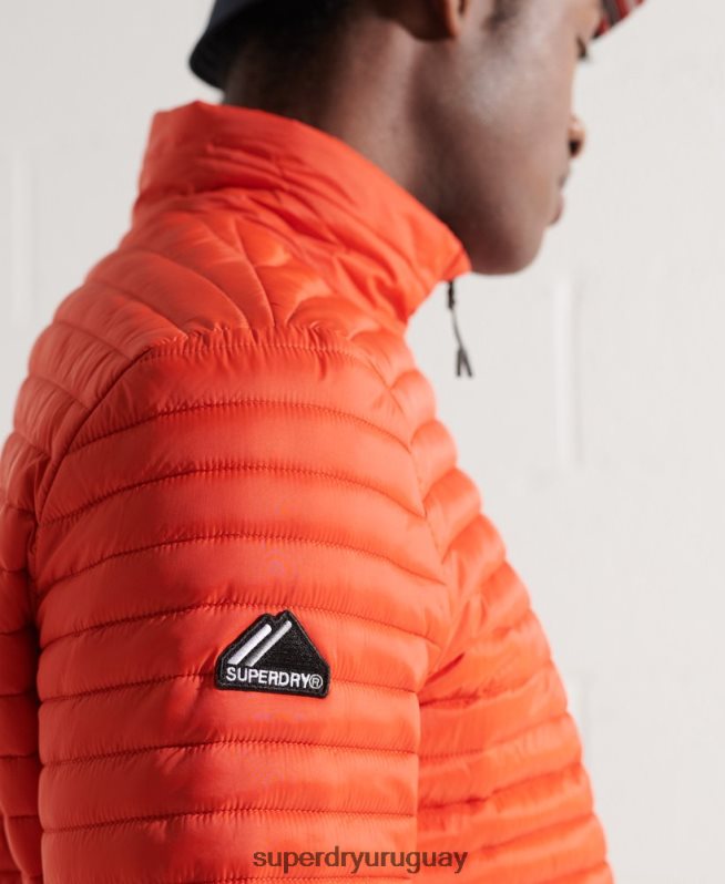 uy Superdry hombres chaqueta fuji plegable sin capucha naranja DT2N8Z1190 ropa