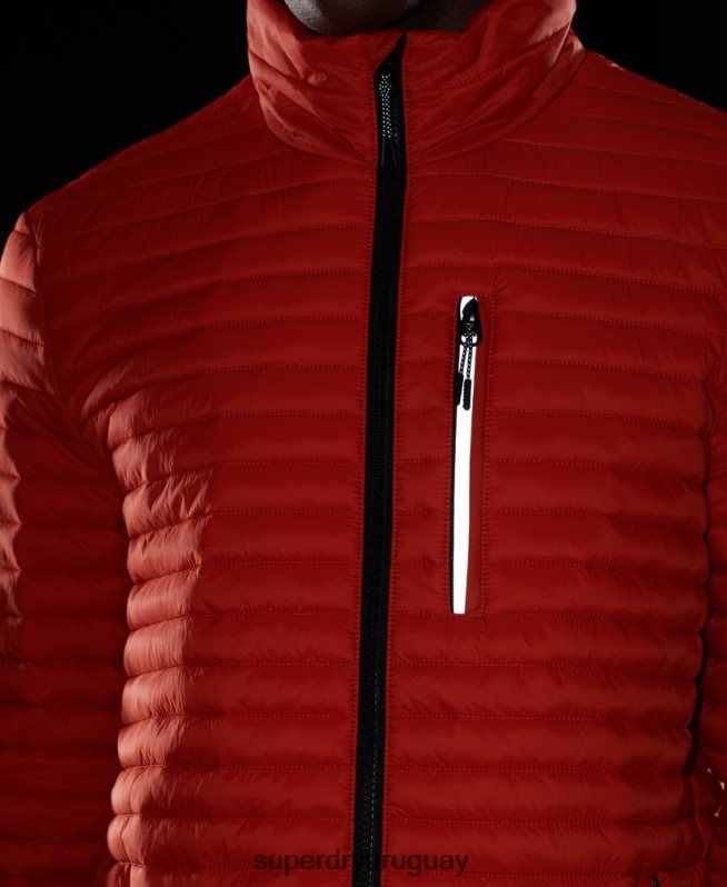 uy Superdry hombres chaqueta fuji plegable sin capucha naranja DT2N8Z1190 ropa
