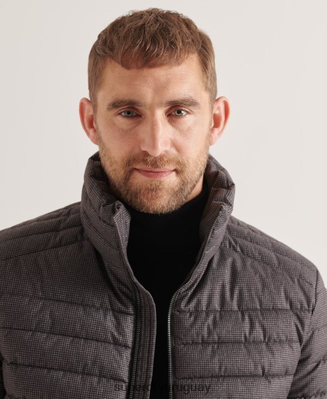 uy Superdry hombres chaqueta fuji sin capucha studios gris DT2N8Z4679 ropa