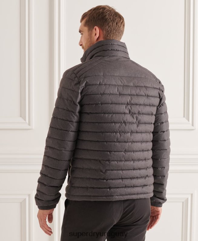 uy Superdry hombres chaqueta fuji sin capucha studios gris DT2N8Z4679 ropa