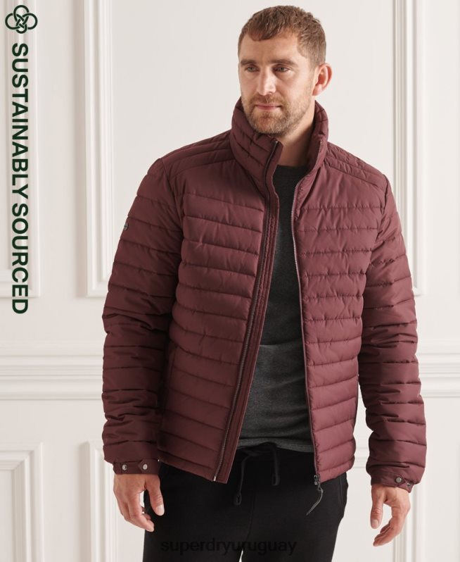 uy Superdry hombres chaqueta fuji sin capucha studios rojo DT2N8Z1154 ropa