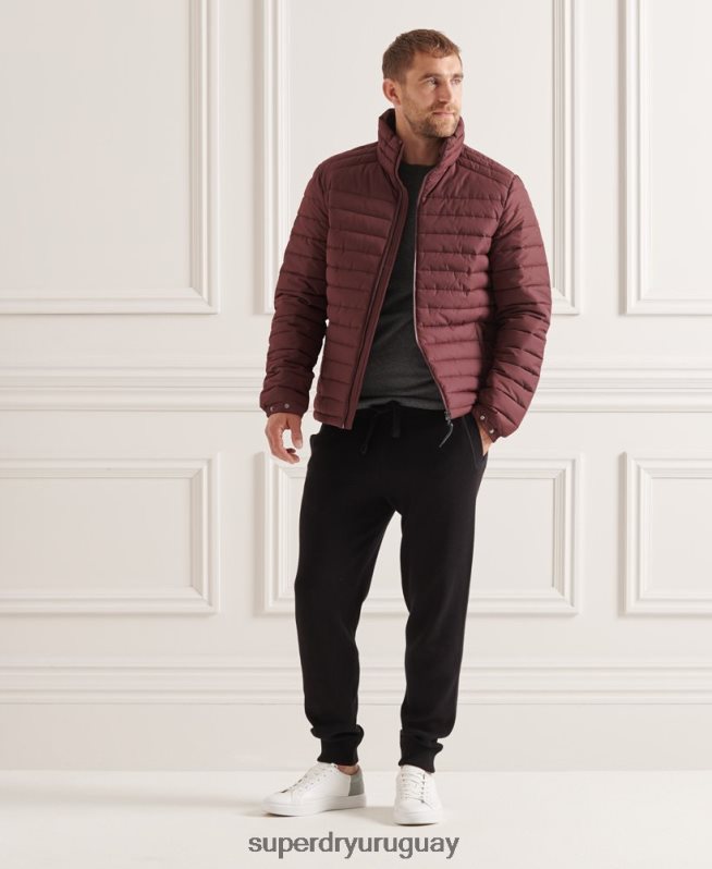 uy Superdry hombres chaqueta fuji sin capucha studios rojo DT2N8Z1154 ropa