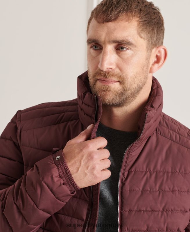 uy Superdry hombres chaqueta fuji sin capucha studios rojo DT2N8Z1154 ropa