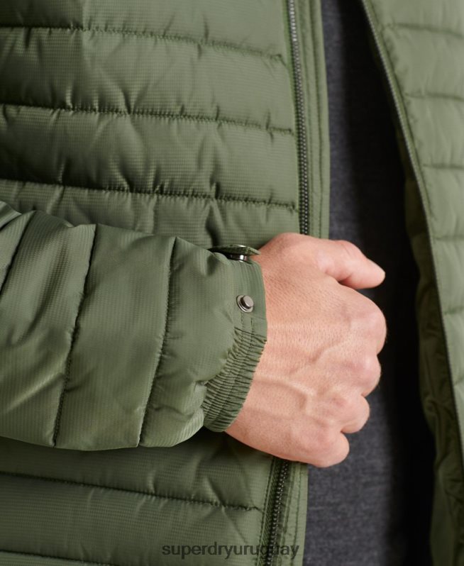 uy Superdry hombres chaqueta fuji sin capucha studios verde DT2N8Z4678 ropa