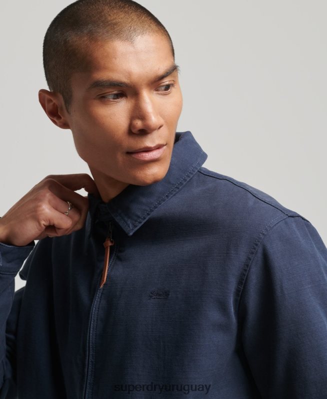 uy Superdry hombres chaqueta harrington clásica Armada DT2N8Z907 ropa