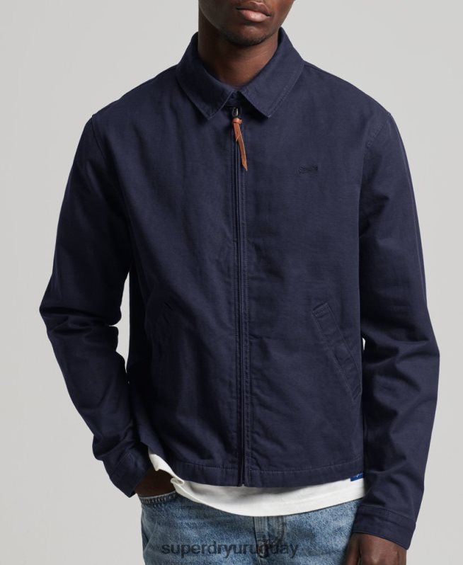 uy Superdry hombres chaqueta harrington clásica Armada DT2N8Z931 ropa