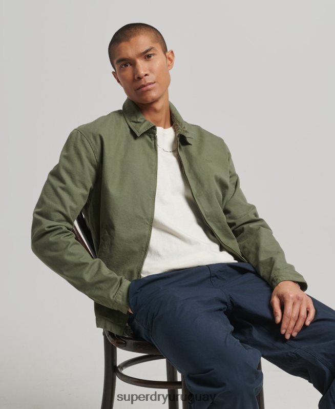 uy Superdry hombres chaqueta harrington clásica caqui DT2N8Z905 ropa