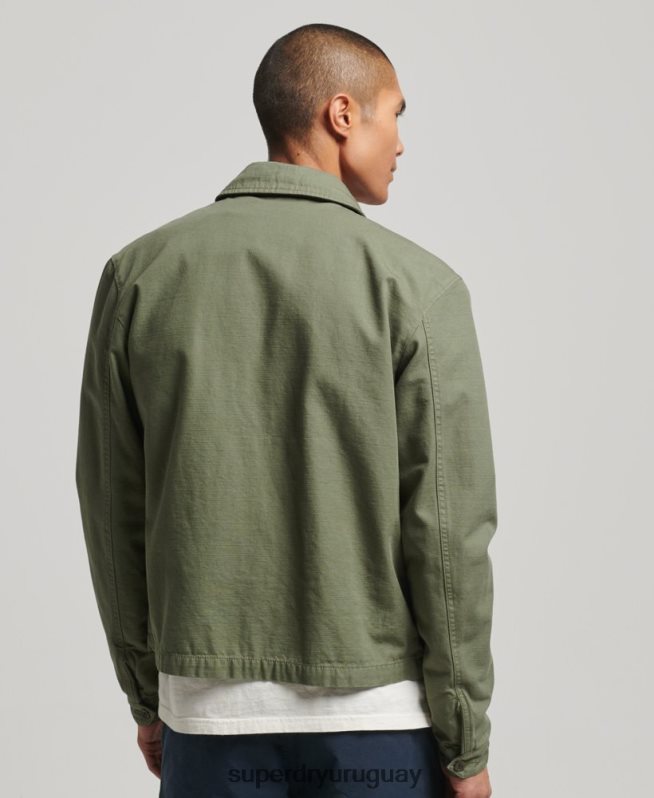 uy Superdry hombres chaqueta harrington clásica caqui DT2N8Z905 ropa