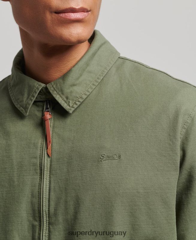 uy Superdry hombres chaqueta harrington clásica caqui DT2N8Z905 ropa