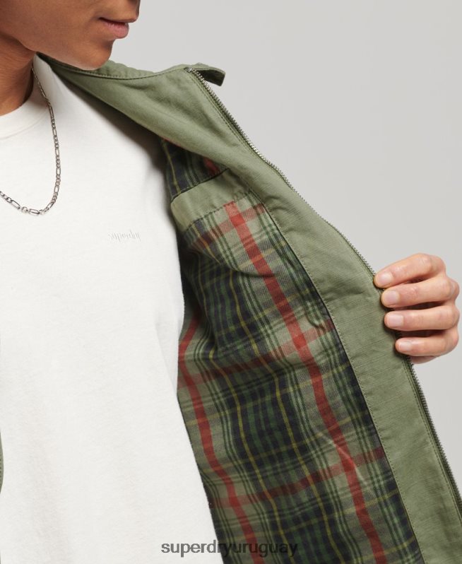 uy Superdry hombres chaqueta harrington clásica caqui DT2N8Z905 ropa