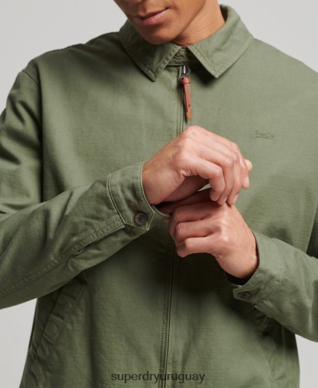 uy Superdry hombres chaqueta harrington clásica caqui DT2N8Z905 ropa