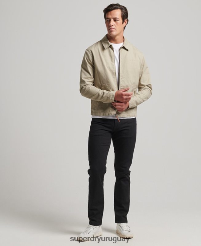uy Superdry hombres chaqueta harrington clásica crema DT2N8Z913 ropa