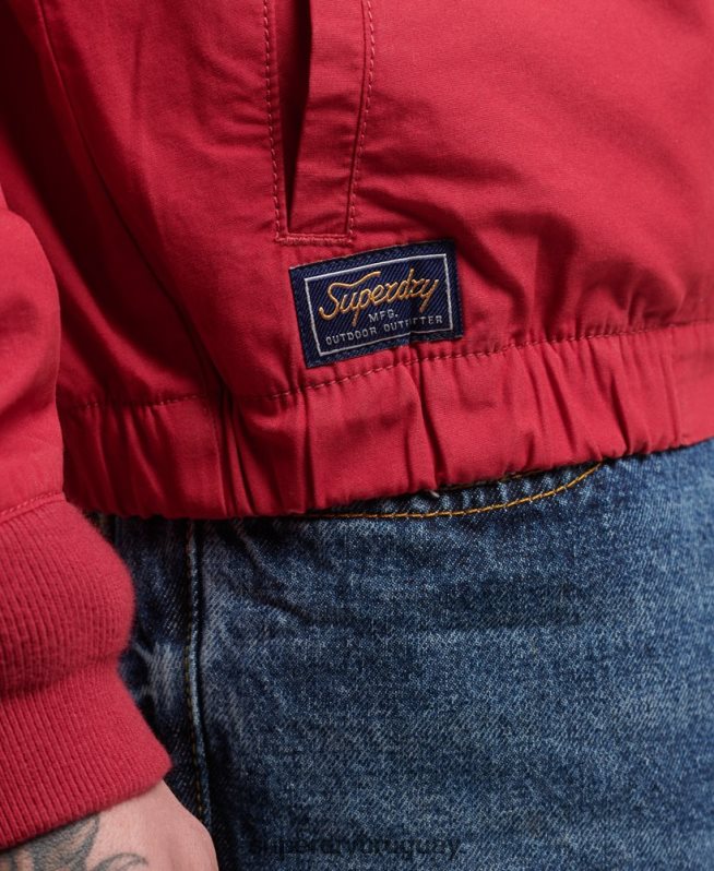 uy Superdry hombres chaqueta harrington colegial vintage rojo DT2N8Z4466 ropa