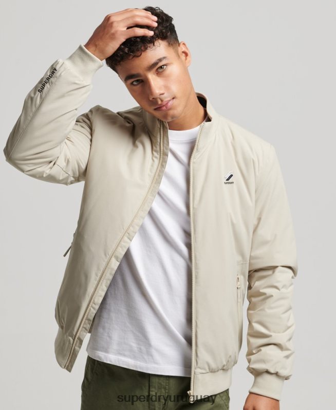 uy Superdry hombres chaqueta harrington de entrenamiento beige DT2N8Z941 ropa