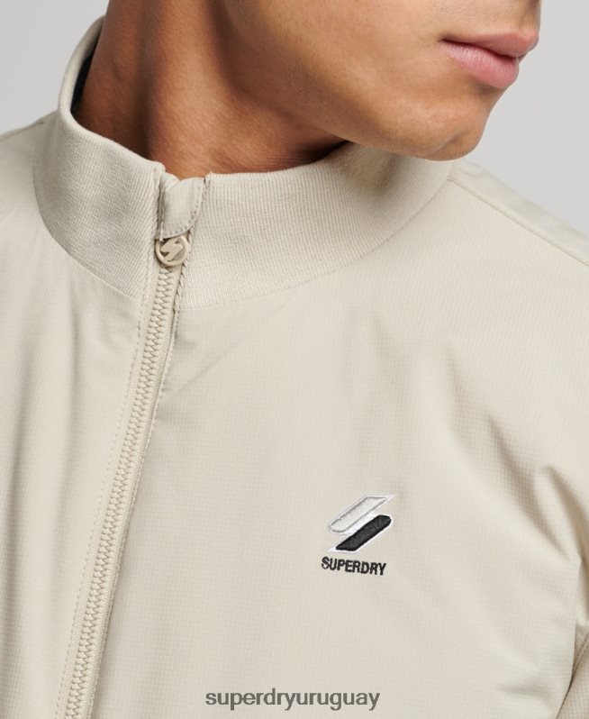 uy Superdry hombres chaqueta harrington de entrenamiento beige DT2N8Z941 ropa