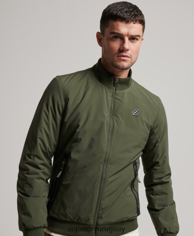 uy Superdry hombres chaqueta harrington de entrenamiento caqui DT2N8Z925 ropa