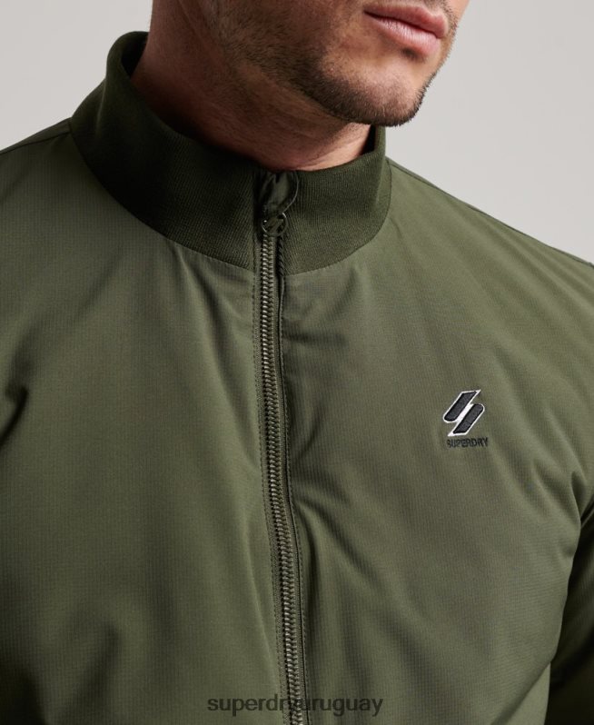 uy Superdry hombres chaqueta harrington de entrenamiento caqui DT2N8Z925 ropa