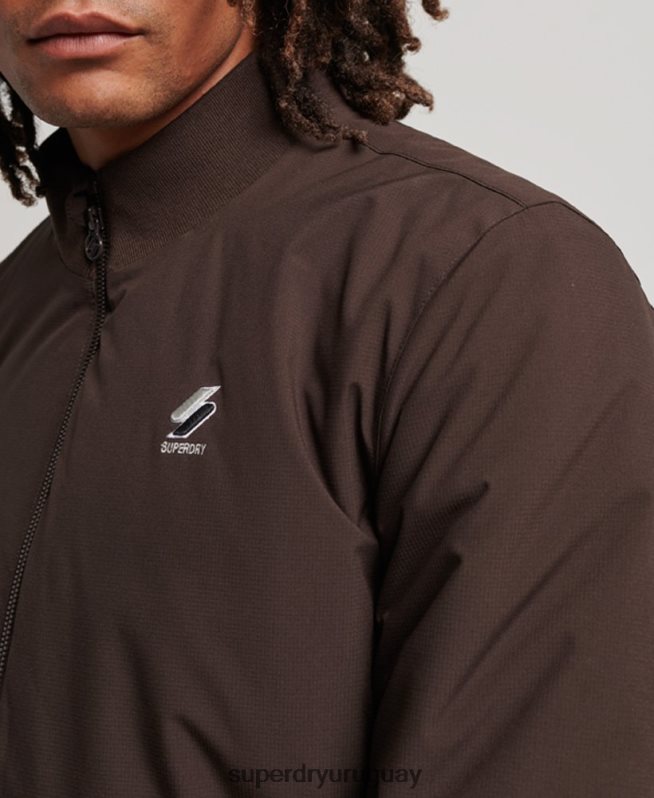 uy Superdry hombres chaqueta harrington de entrenamiento marrón DT2N8Z1053 ropa
