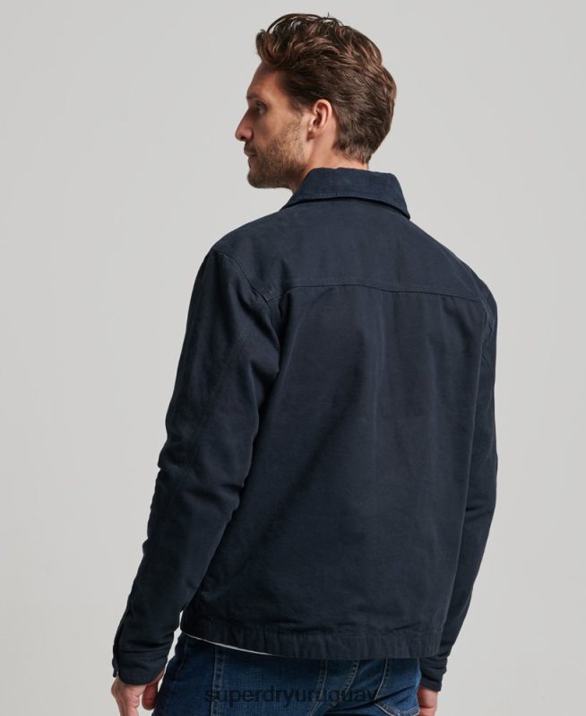 uy Superdry hombres chaqueta harrington estilo rancho vintage Armada DT2N8Z1030 ropa