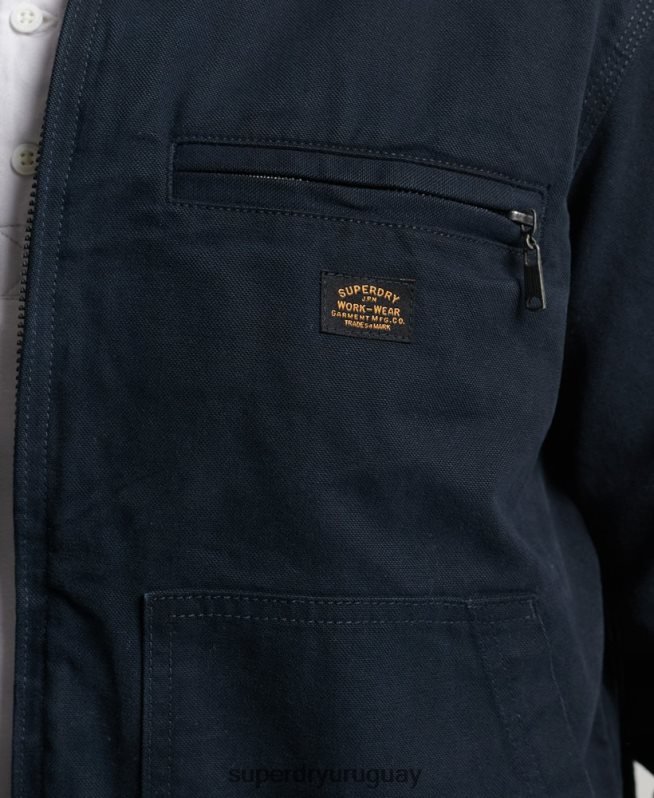 uy Superdry hombres chaqueta harrington estilo rancho vintage Armada DT2N8Z1030 ropa
